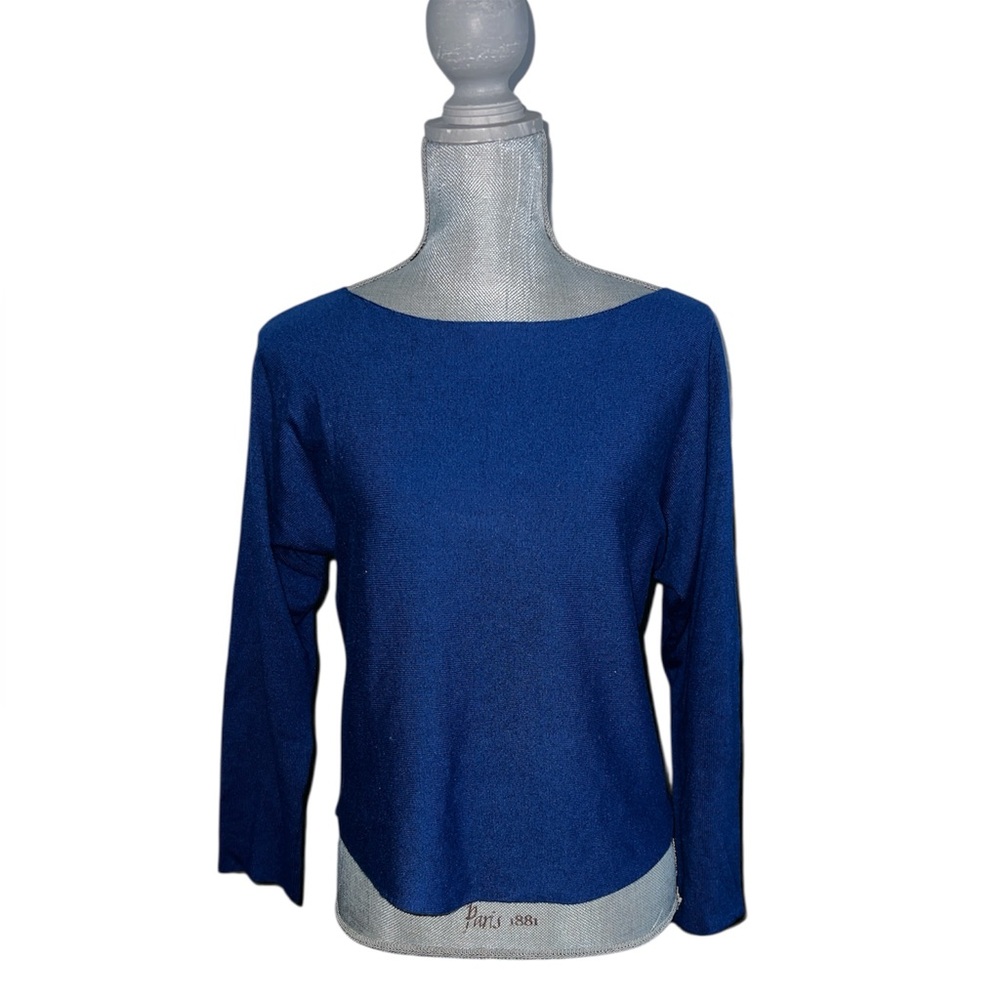 Vince Boatneck Blue Cashmere Blend Sweater